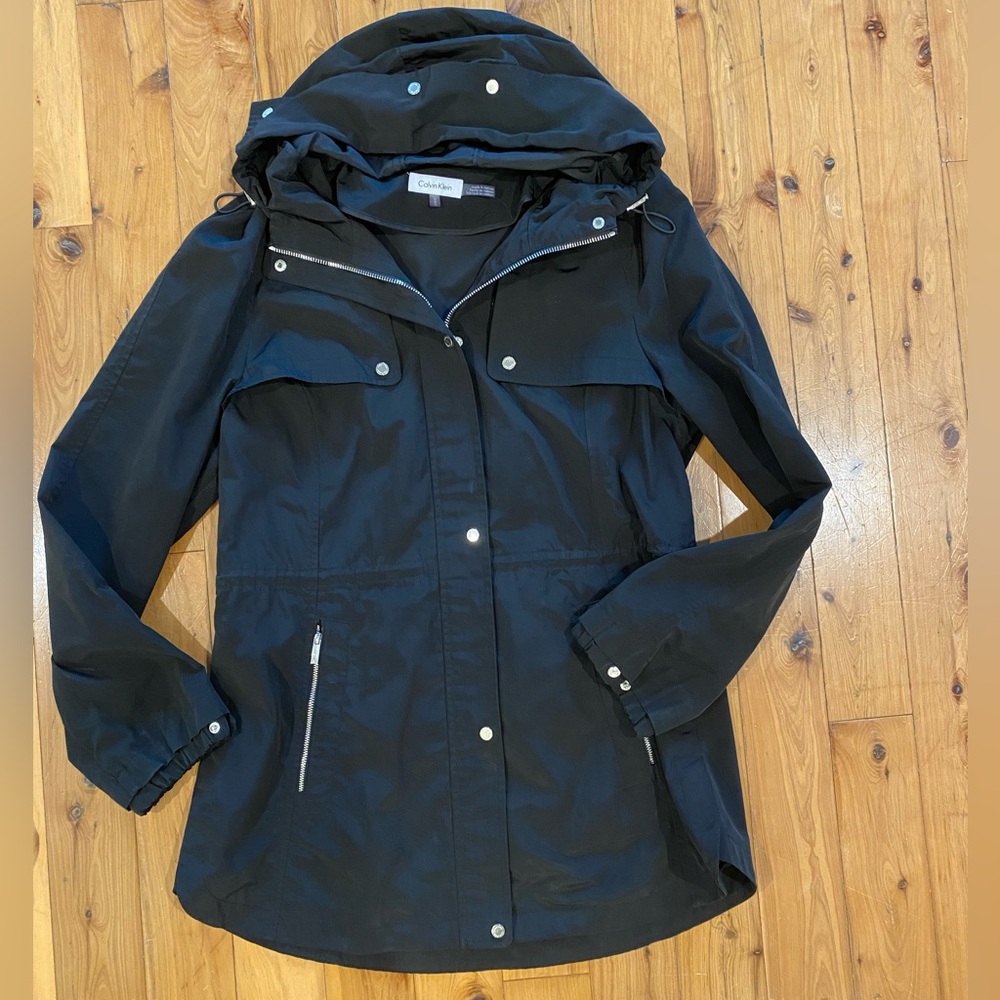 Calvin Klein Windbreaker water resistant black jacket